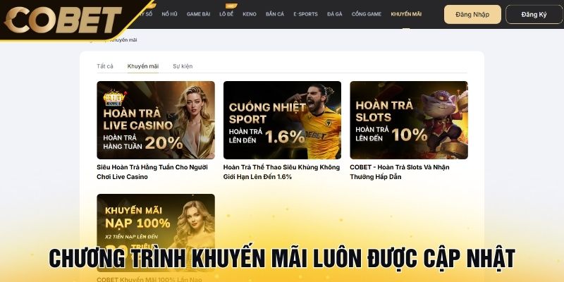 Chương trình khuyến mãi luôn được cập nhật